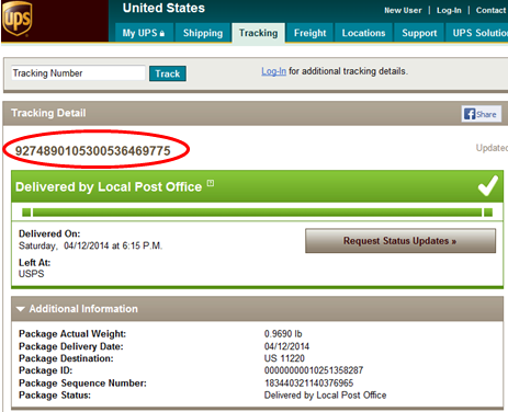 UPS Tracking